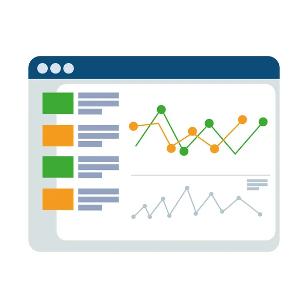 Webpage Statistics Infograqphic Template — ストックベクタ