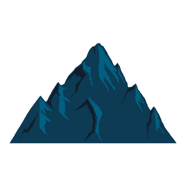 Blue Mountain Peak Landscape Icon — Archivo Imágenes Vectoriales