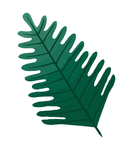 Exotic Leaf Plant Foliage Nature Icon — стоковый вектор