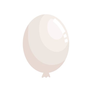 white balloon helium floating icon