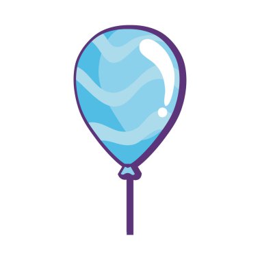 mavi balon helyum yüzen simgesi