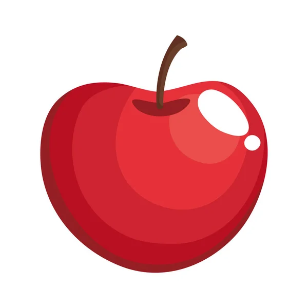 Apple Red Fresh Fruit Isolated Icon — Vettoriale Stock