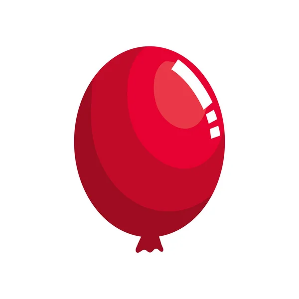 Globo Rojo Helio Icono Flotante — Vector de stock