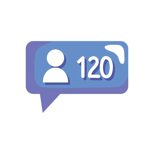 Speech Bubble Contacts Counter Icon — Stockový vektor