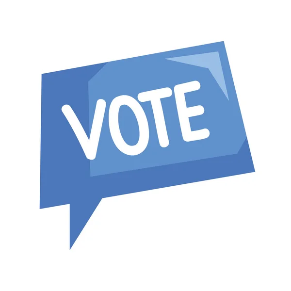 Vote Word Speech Bubble Icon — Διανυσματικό Αρχείο