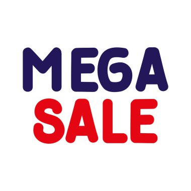 mega satış harfi metin simgesi