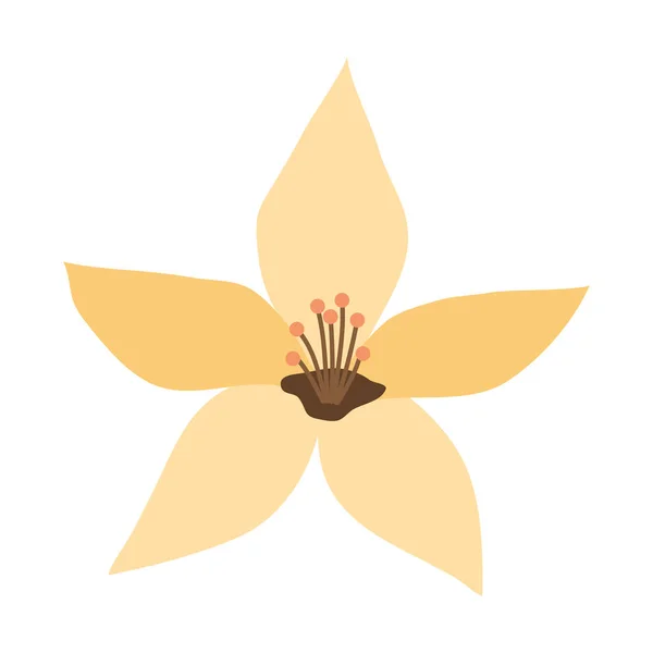 Beige Flower Garden Nature Icon — Stok Vektör