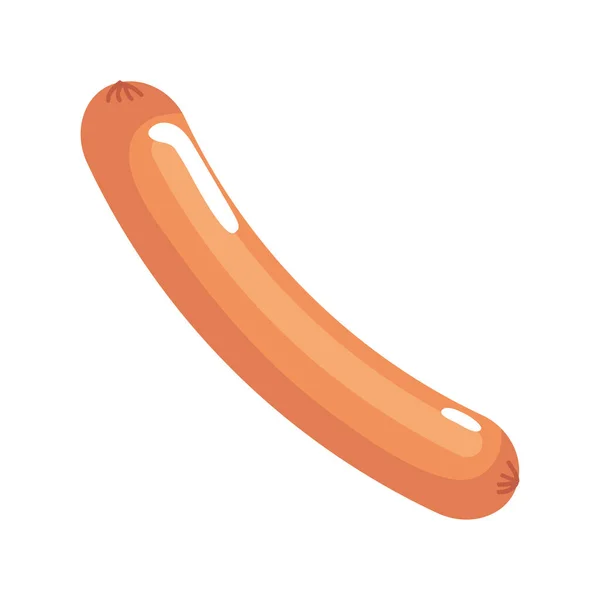 Fresh Sausage Food Isolated Icon — Image vectorielle