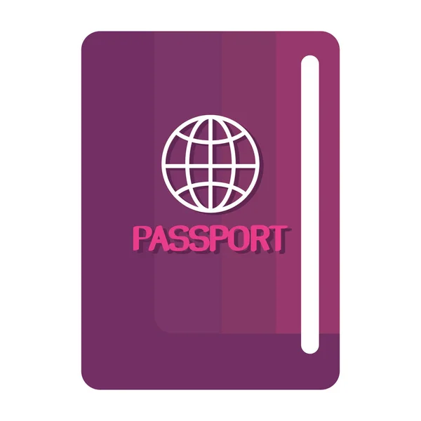 Passport Document Travel Isolated Icon — Stock Vector