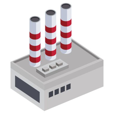 sanayi izometrik biçim simgesi oluşturuyor