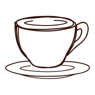 coffee cup sketch style icon