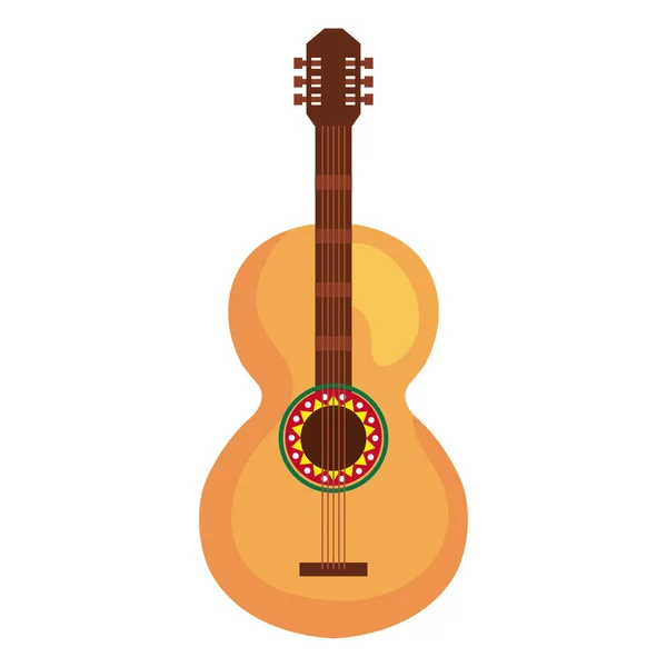 Guitar Musical Instrument Isolated Icon — Stock Vector