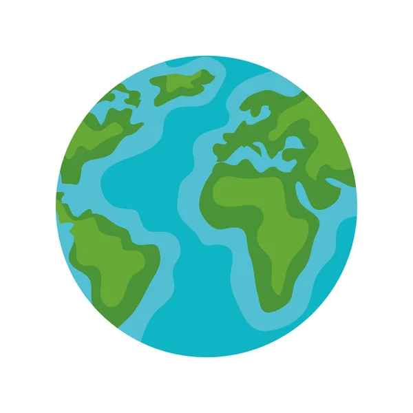 Planet Earth Ecology Isolated Icon — 图库矢量图片