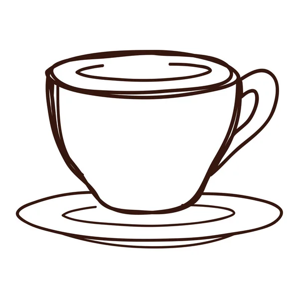 Coffee Cup Sketch Style Icon — Wektor stockowy