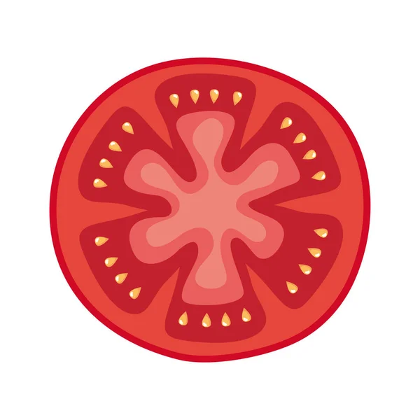 Fresh Tomate Slice Vegetable Icon — 스톡 벡터