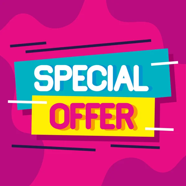 Special Offer Fucshia Marketing Banner Template — Διανυσματικό Αρχείο