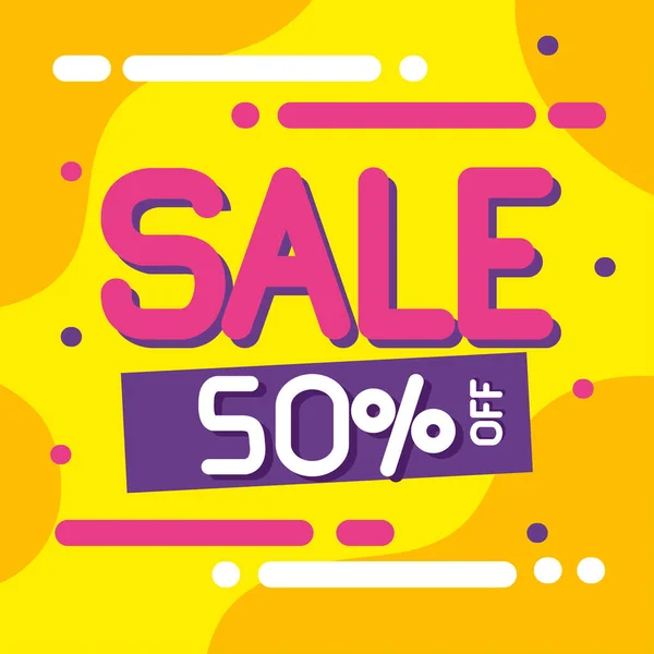 Sale Marketing Banner Yellow Template — Vetor de Stock