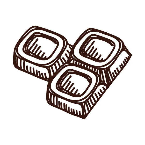 Значок Ескізу Солодкого Шоколадного Бару — стоковий вектор
