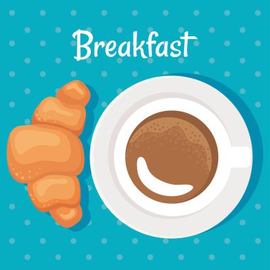 Kruvasan posterli kahvaltı mektupları.