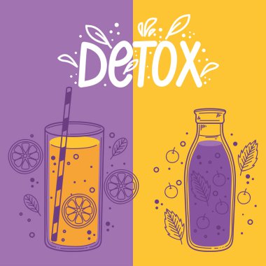 portakal ve yabanmersininden arınma içecekleri.