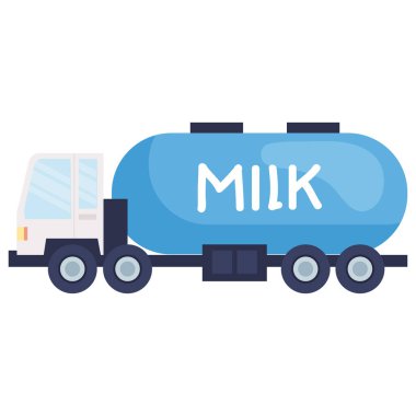 milk truck transport service icon