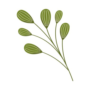 Yapraklı dal doğa simgesi