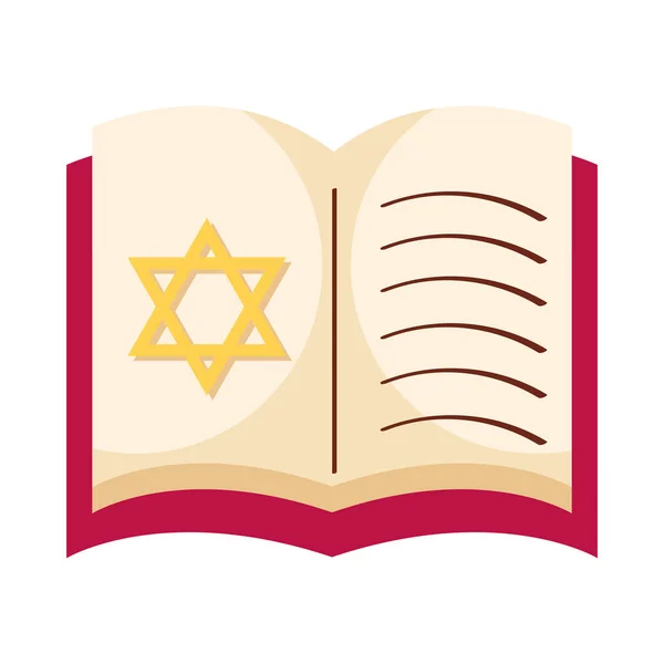 Koran Jewish Book Open Icon — Stock Vector