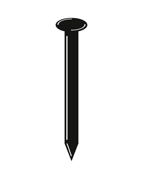 Nagel Werkzeug Isoliert Symbol — Stockvektor