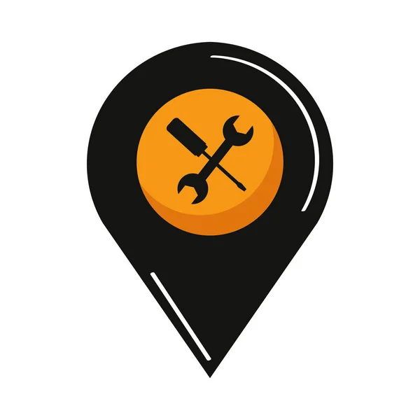 Repair Service Pin Location Icon — Vettoriale Stock