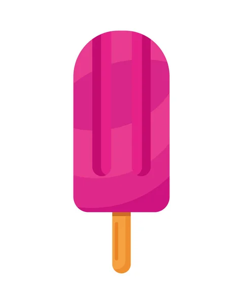 Pink Ice Cream Stick Icon — Stock Vector