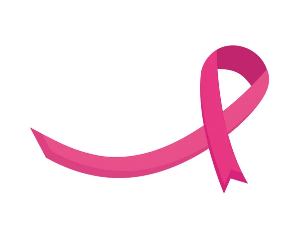 Breast Cancer Ribbon Emblem Icon — Stock Vector