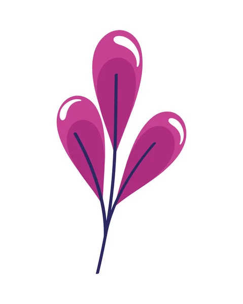 Purple Leafs Branch Foliage Icon — Image vectorielle