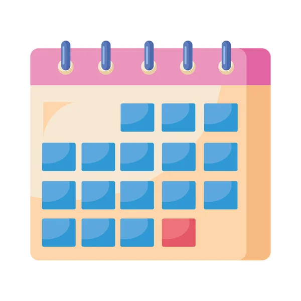 Kalender Remider Datum Geïsoleerd Pictogram — Stockvector