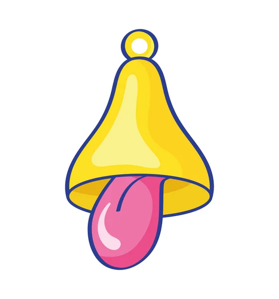 Bell Tongue Emoticon Icon — Stockvector