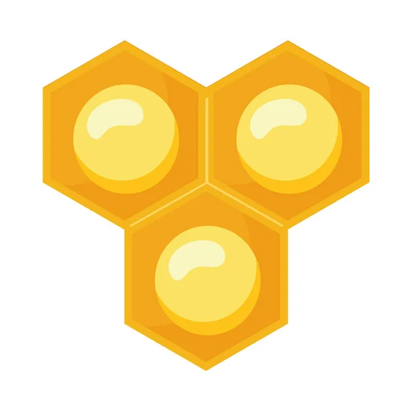 Sweet Honey Figures Geometric Icons — Vetor de Stock