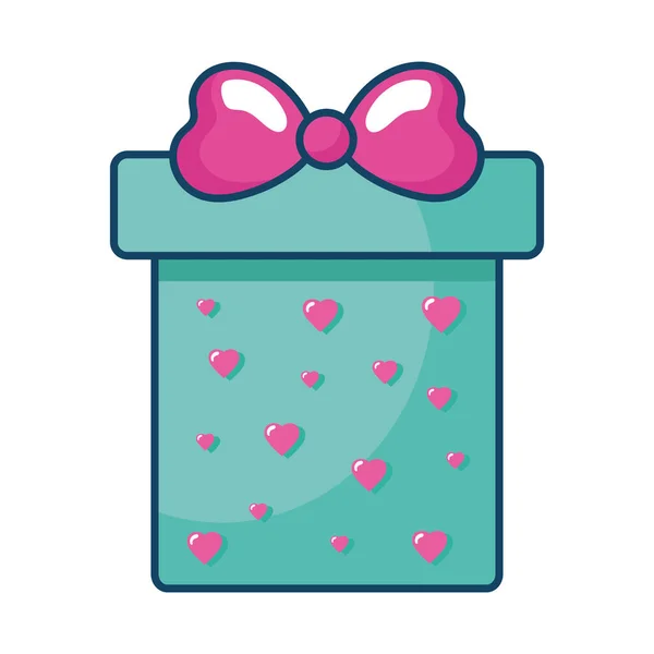 Hearts Love Gift Icon — Stock Vector