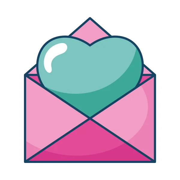Heart Love Envelope Icon —  Vetores de Stock