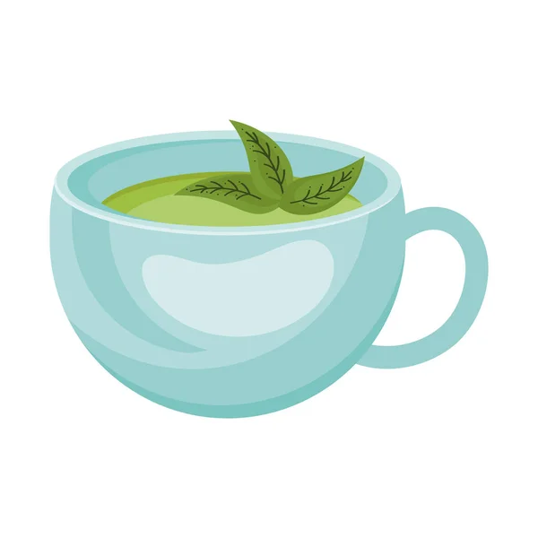 Fresh Tea Cup Herb Icon —  Vetores de Stock