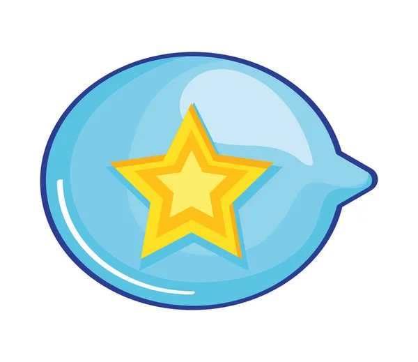 Star Speech Bubble Icon —  Vetores de Stock