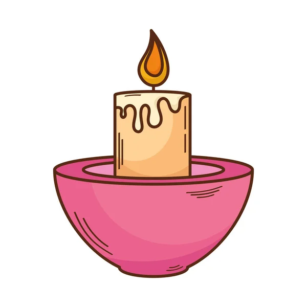 Candle Pink Cup Icon — Vetor de Stock