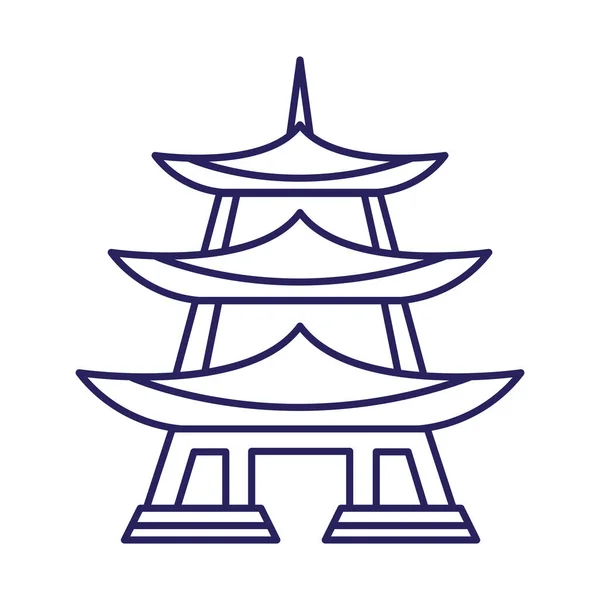 Chureito Pagoda Japanese Landmark Icon — Stok Vektör