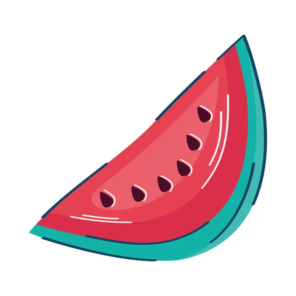 西瓜新鲜水果部分图标 — 图库矢量图片