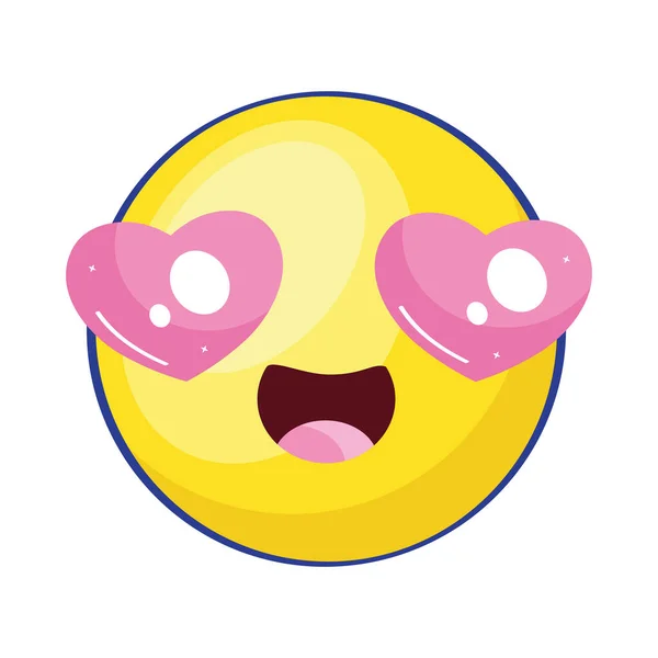 Emoji Love Character Icon — 스톡 벡터