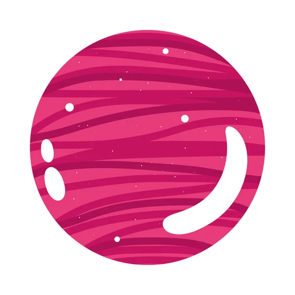 Fucshia Planet Universe Space Outer Icon — Vector de stock