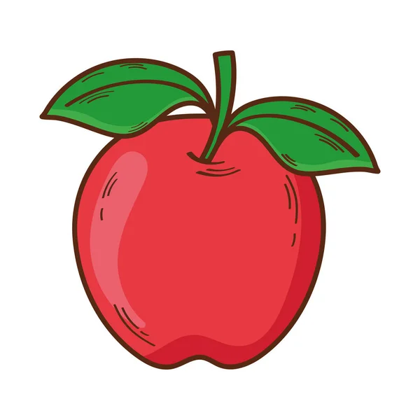 Äpple Färsk Frukt Natur Ikon — Stock vektor
