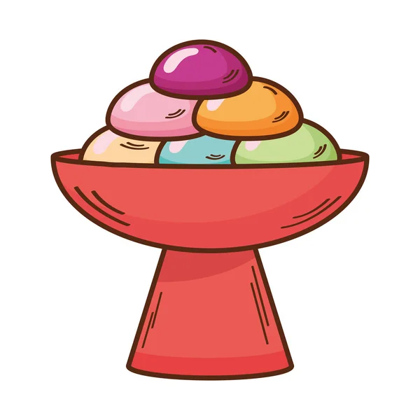 Chuseok Food Bowl Icon — 스톡 벡터