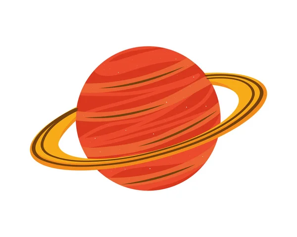 Saturn Planet Universe Space Icon — Stock Vector