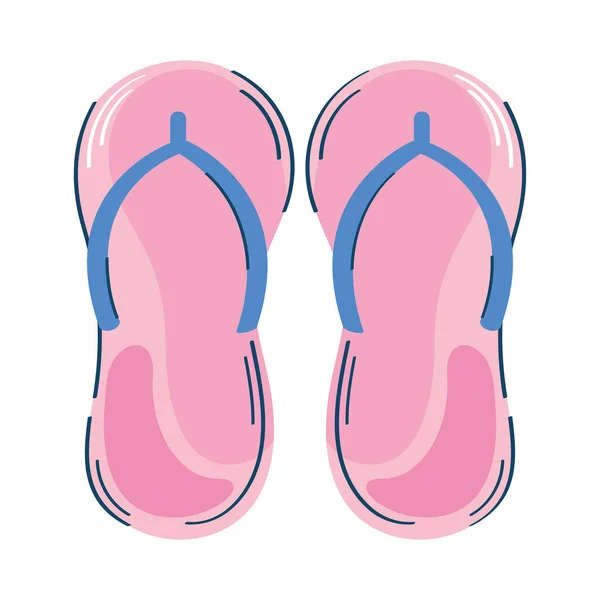 Pink Flip Flops Footwear Accessories — 图库矢量图片