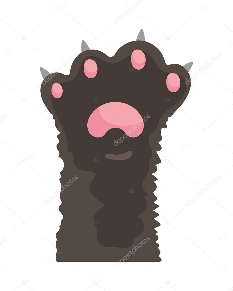 cat paw animal isolated icon