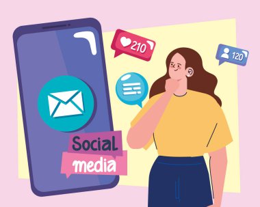 Kadın posterli sosyal medya mektupları